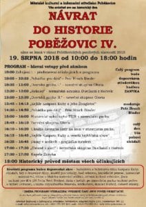Návrat do historie Poběžovic IV. 2018